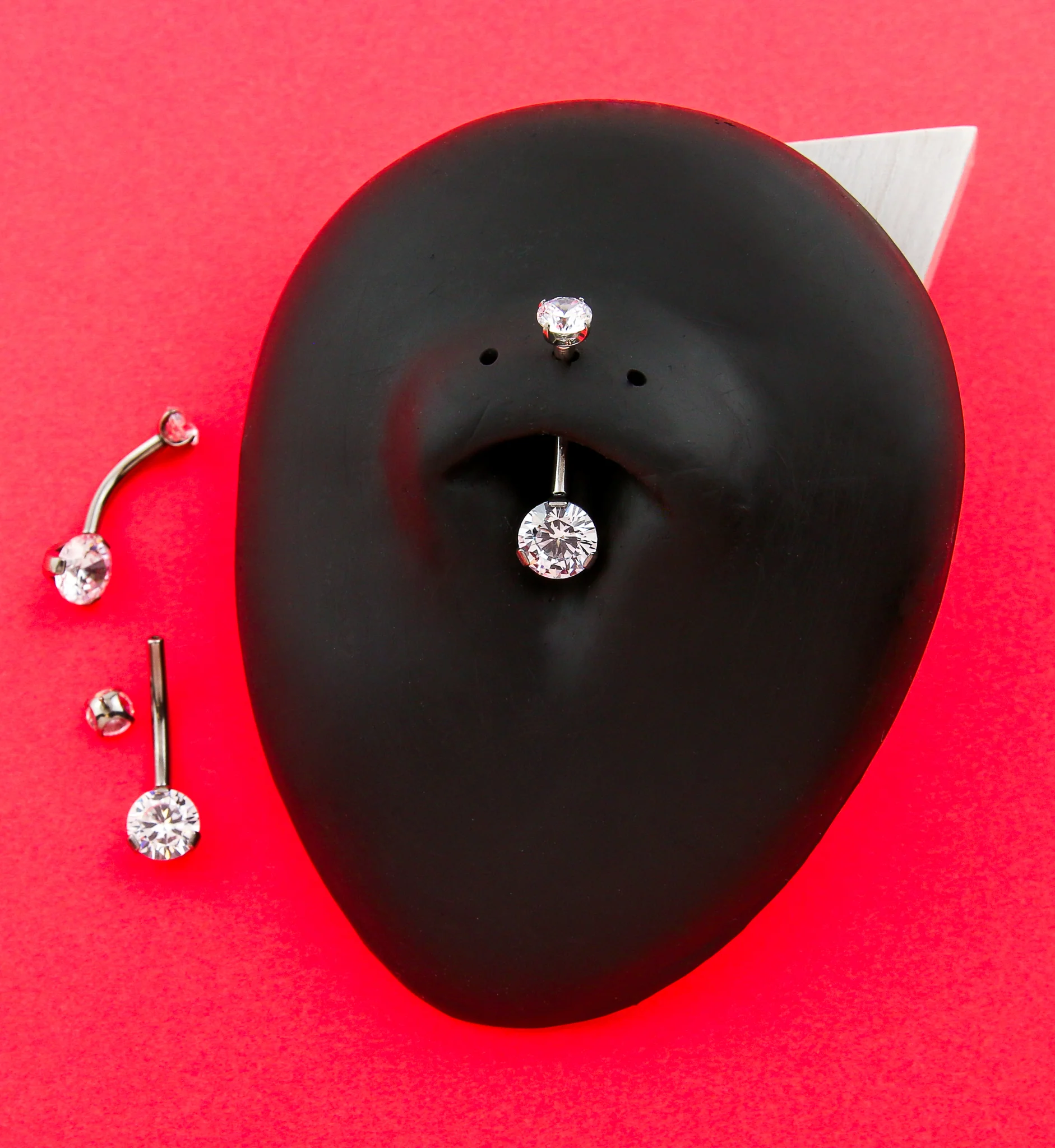 Prong Clear CZ Titanium Threadless Belly Button Ring - Mrs Treak