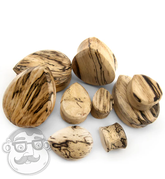 Tamarind Wood Teardrop Plugs - Mrs Treak