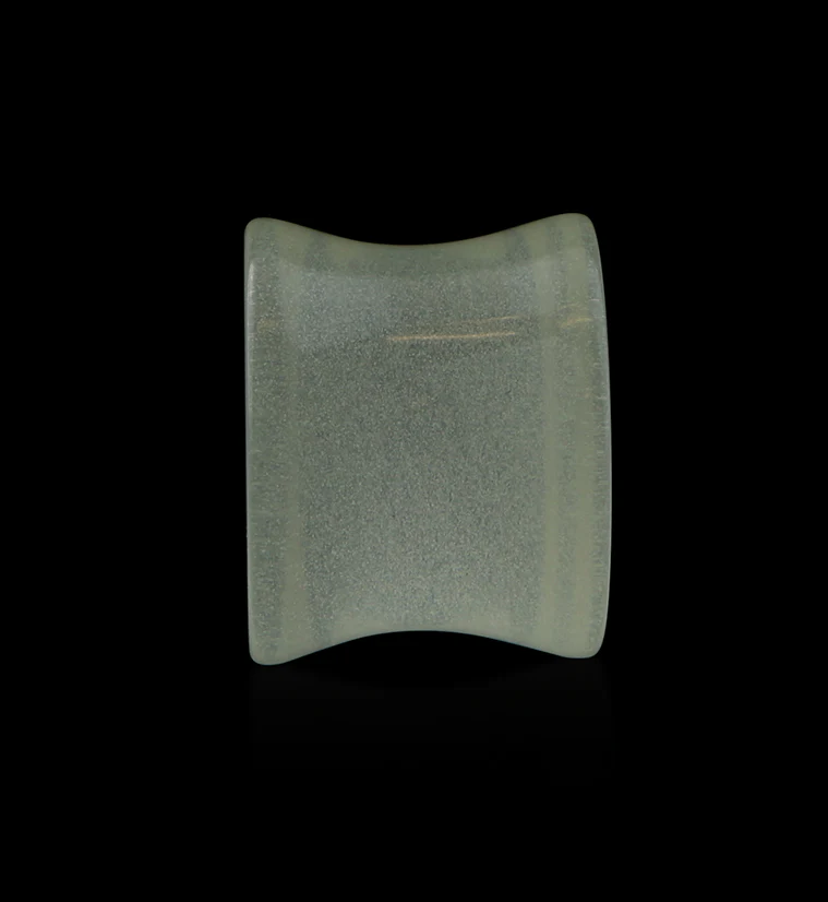 Double Flare Glow In The Dark White Plugs - Mrs Treak