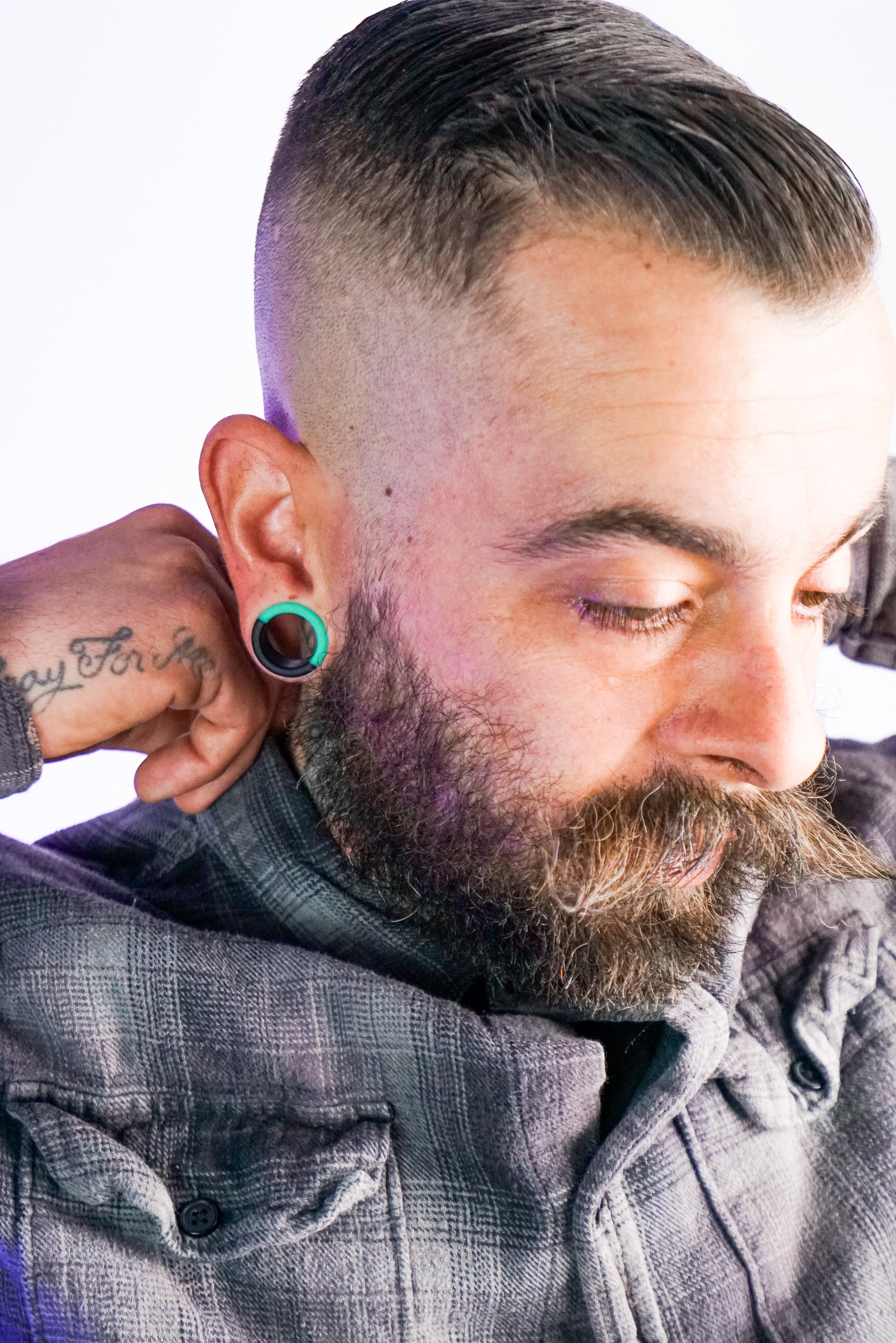 Teal And Black Double Flare Silicone Tunnel Plugs - Mrs Treak