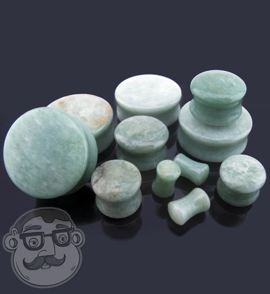 Grade B Amazonite Stone Plugs - Mrs Treak