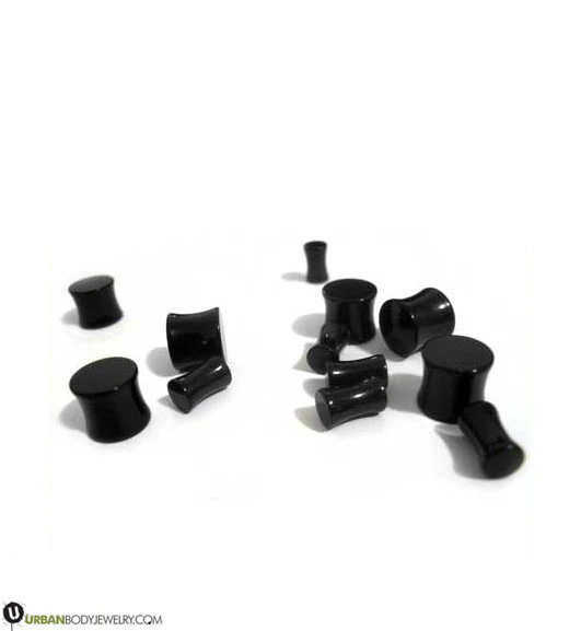 Black Acrylic Plugs - Mrs Treak