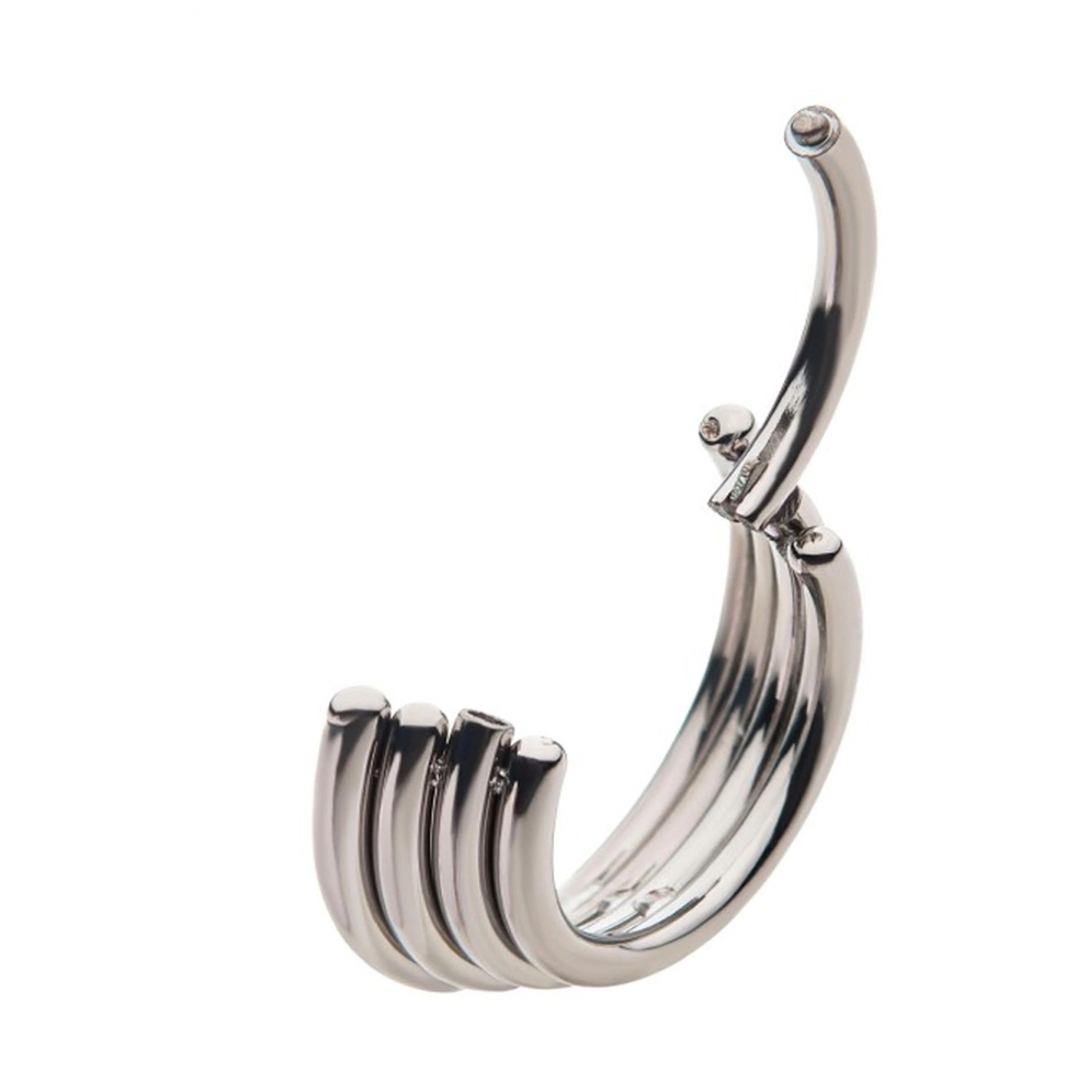 Quad Layered Titanium Hinged Segment Ring - Mrs Treak