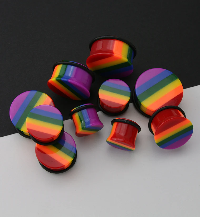 Single Flare Rainbow Plugs - Mrs Treak