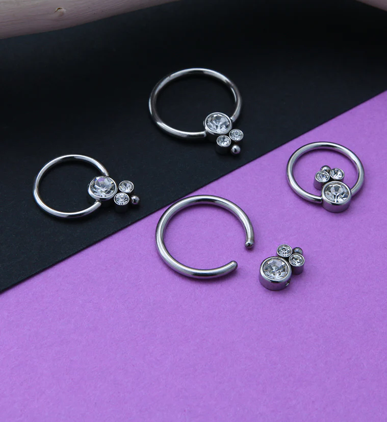 Bevy CZ Captive Ring - Mrs Treak