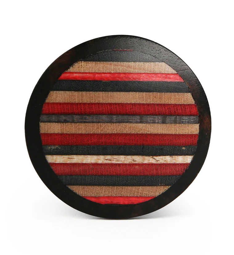 Black & Red Wood Skateboard Plugs - Mrs Treak
