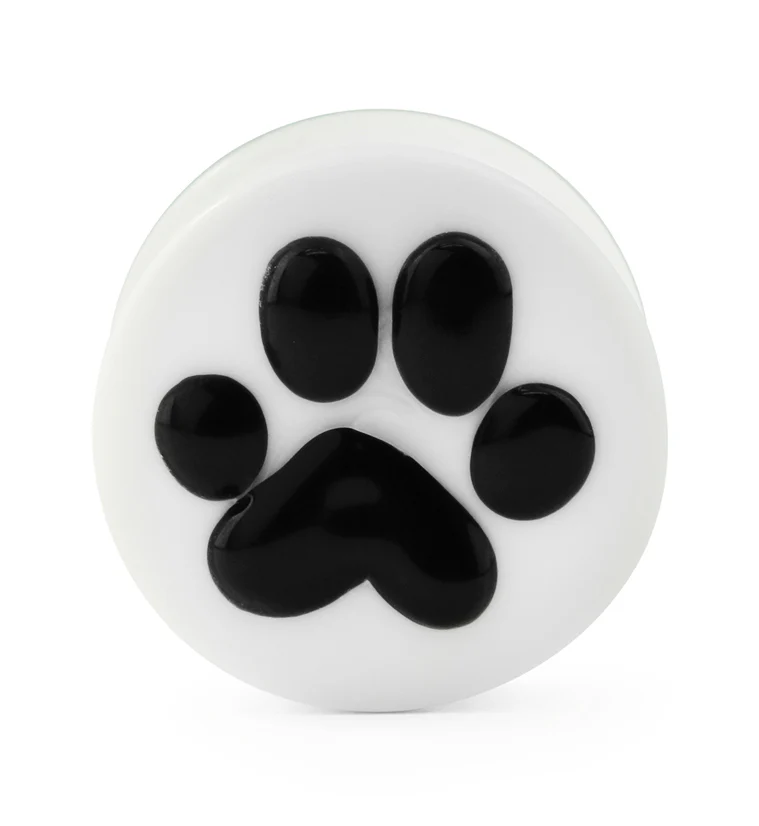 Paw Print Glass Plugs - Mrs Treak