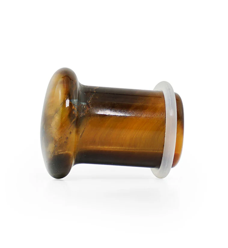 Tiger Eye Stone Plugs - Single Flare - Mrs Treak