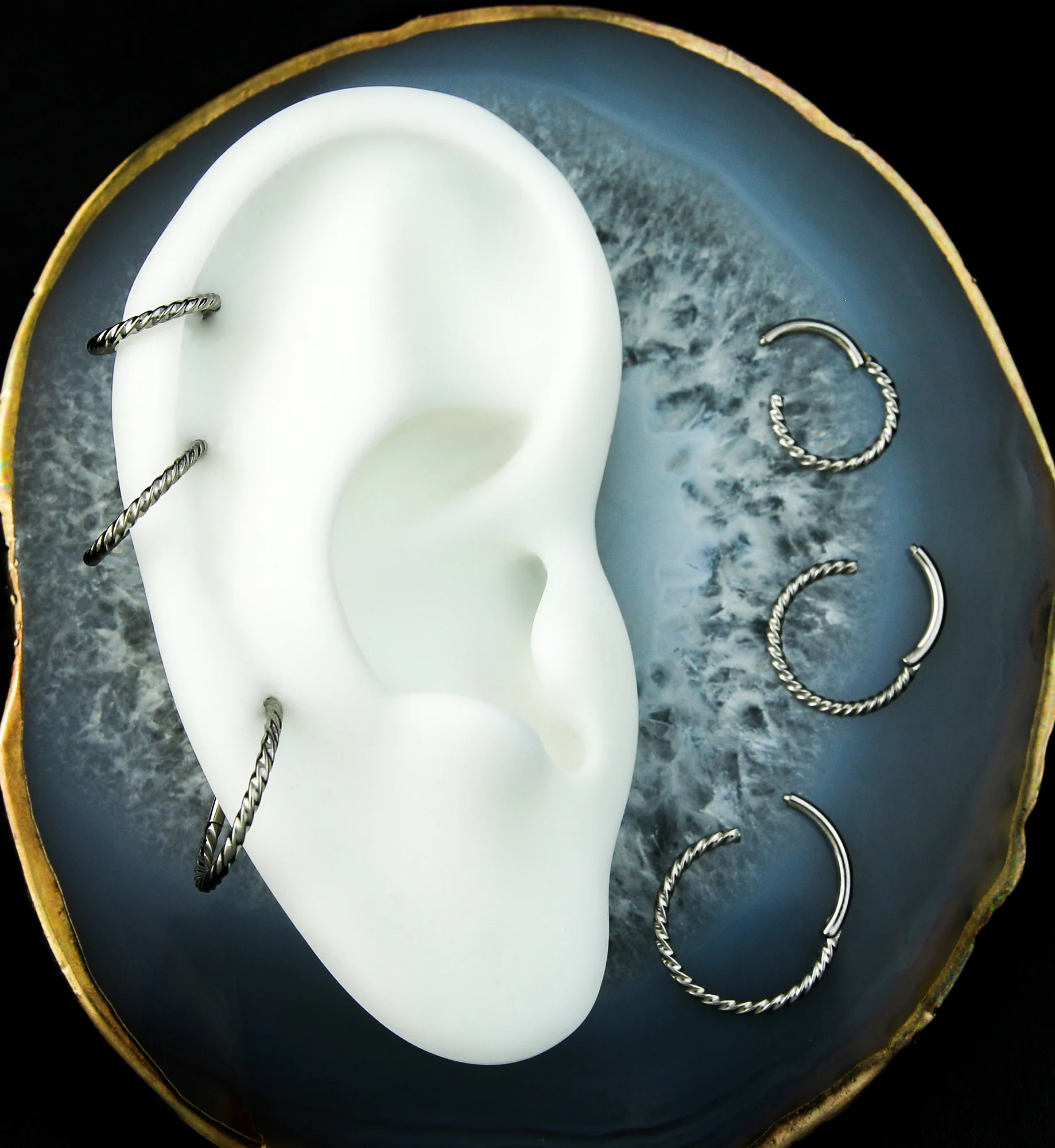 Twisted Titanium Segment Ring - Mrs Treak