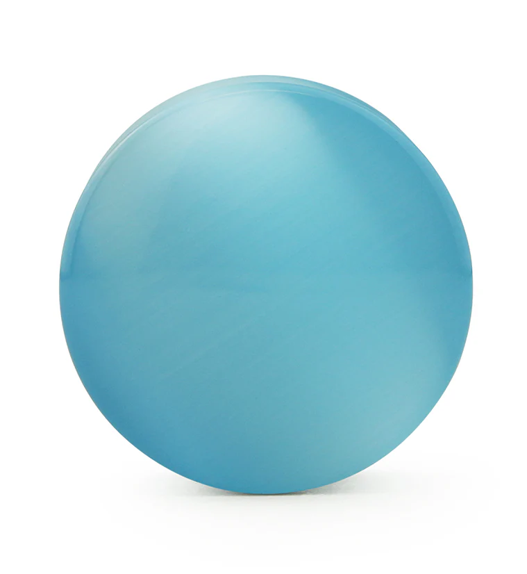 Aqua Cat's Eye Glass Plugs - Mrs Treak