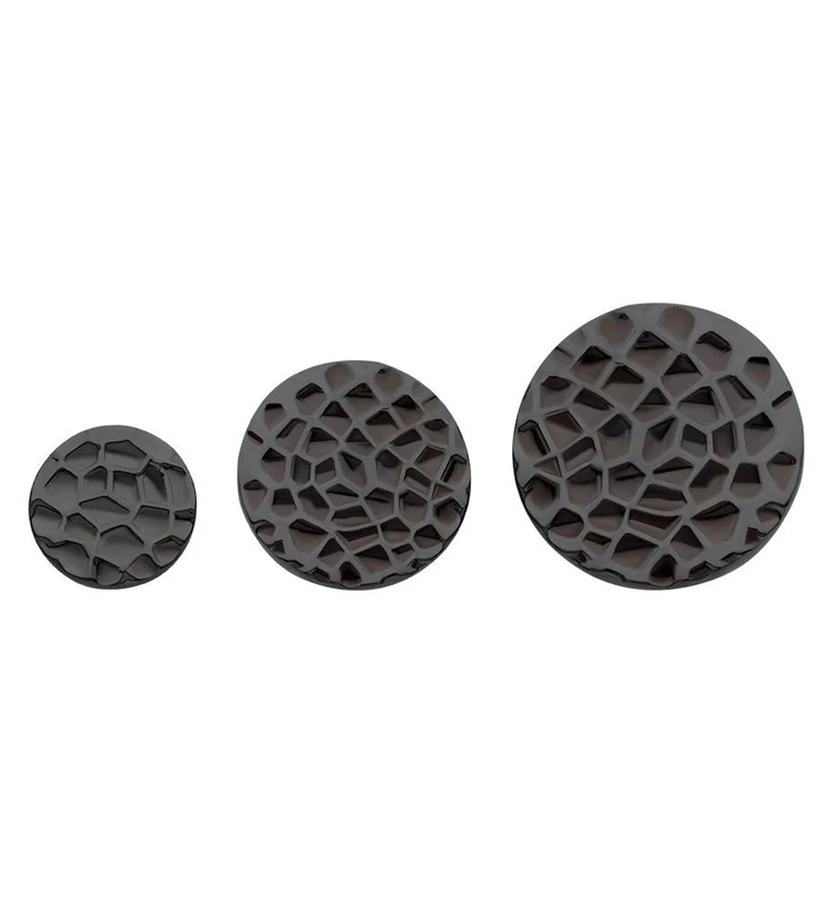 Black PVD Hammered Disk Threadless Titanium Top - Mrs Treak