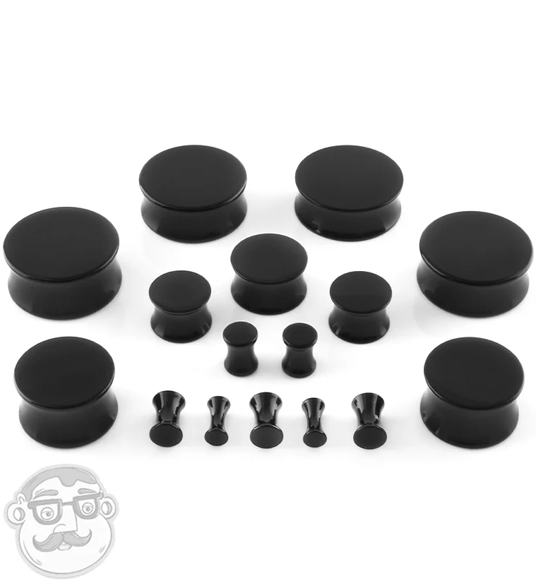 Black Acrylic Plugs - Mrs Treak