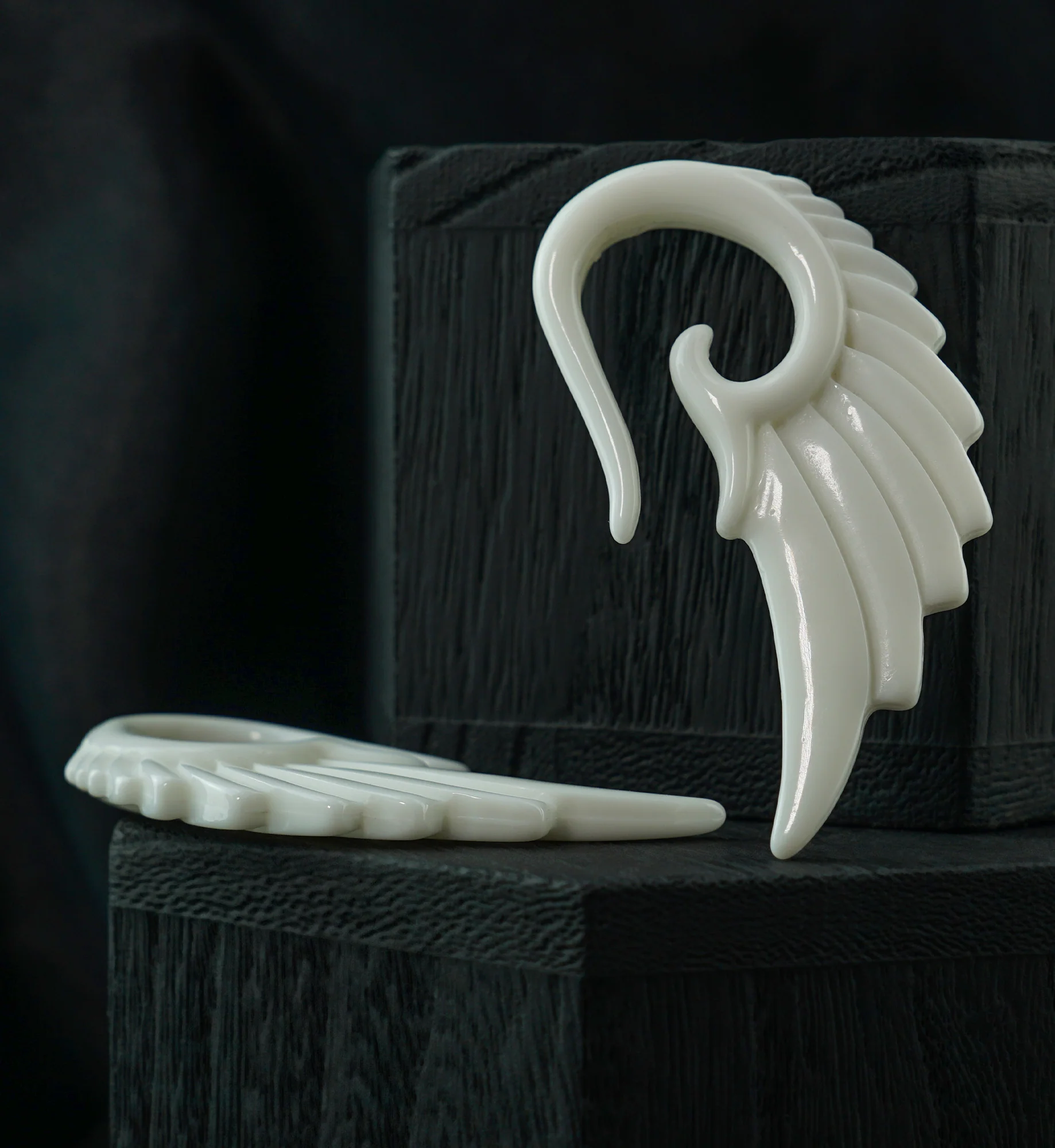 White Angel Wing Spirals - Mrs Treak