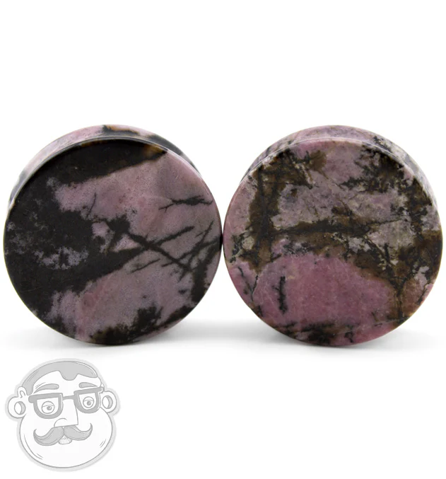 Rhodonite Stone Plugs - Mrs Treak