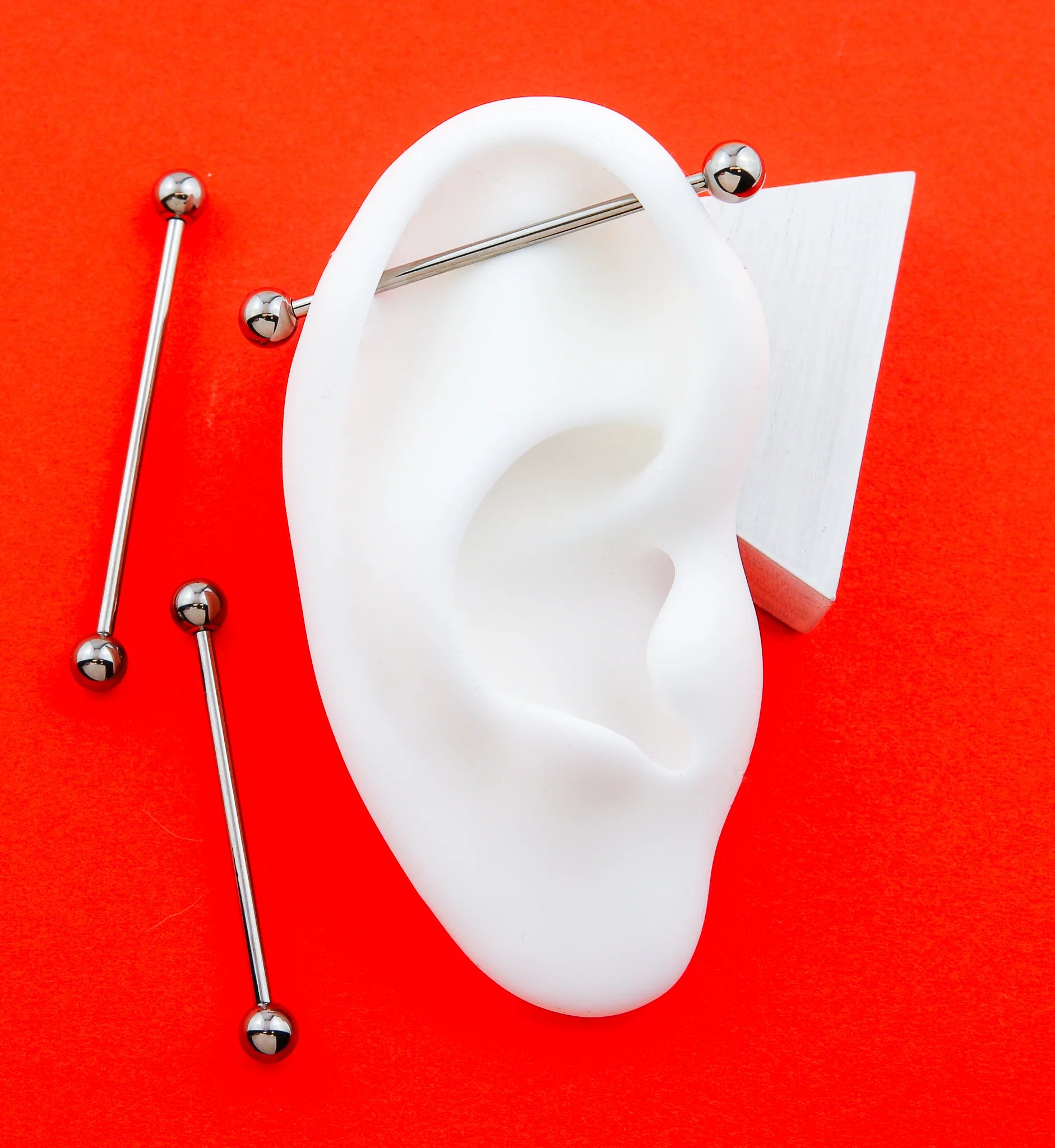 Titanium Internally Threaded Industrial Barbell - Mrs Treak