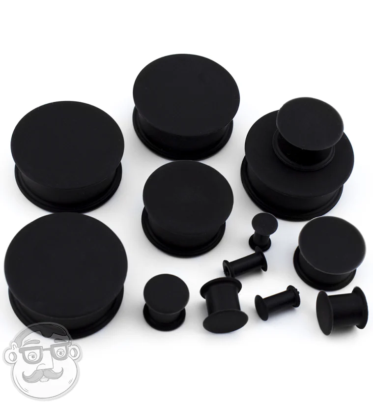 Kaos Black Silicone Hollow Plugs - Mrs Treak