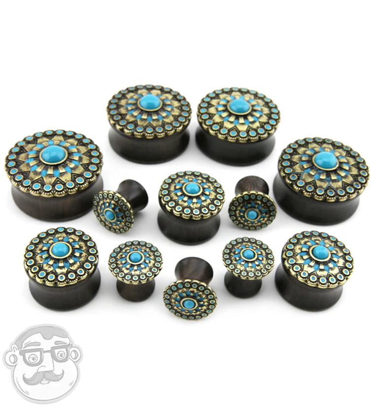 Golden Osiris Ebony Wood Plugs - Mrs Treak