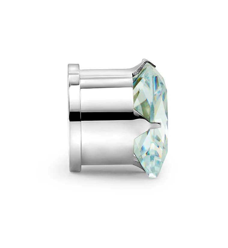 Clear CZ Gem Diamond Stud Plugs - Mrs Treak
