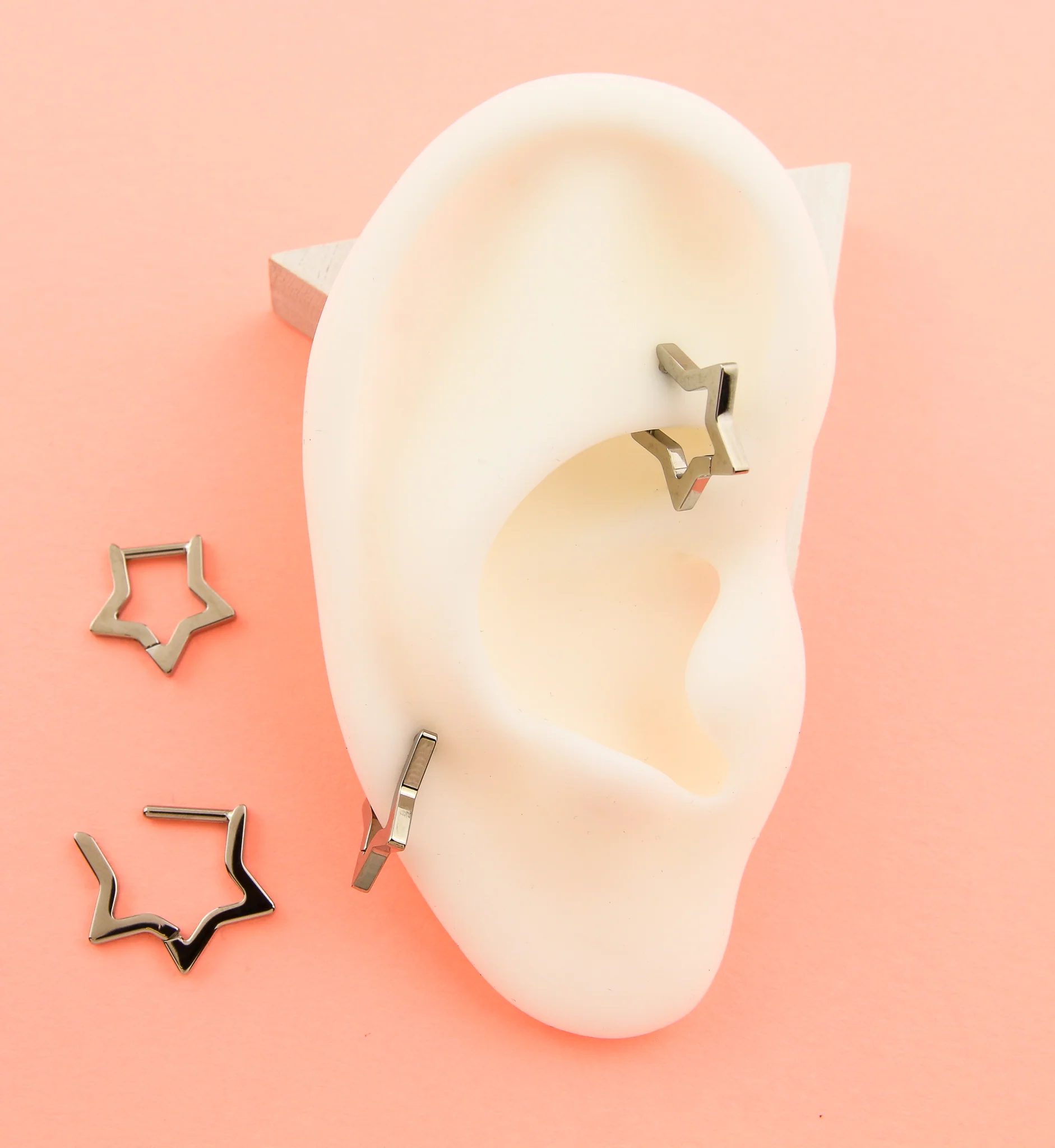 Star Frame Titanium Hinged Segment Ring - Mrs Treak