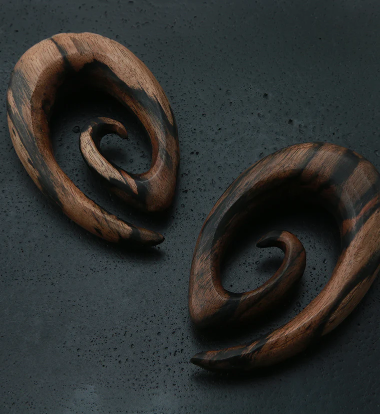Areng Wood Oval Spirals - Mrs Treak