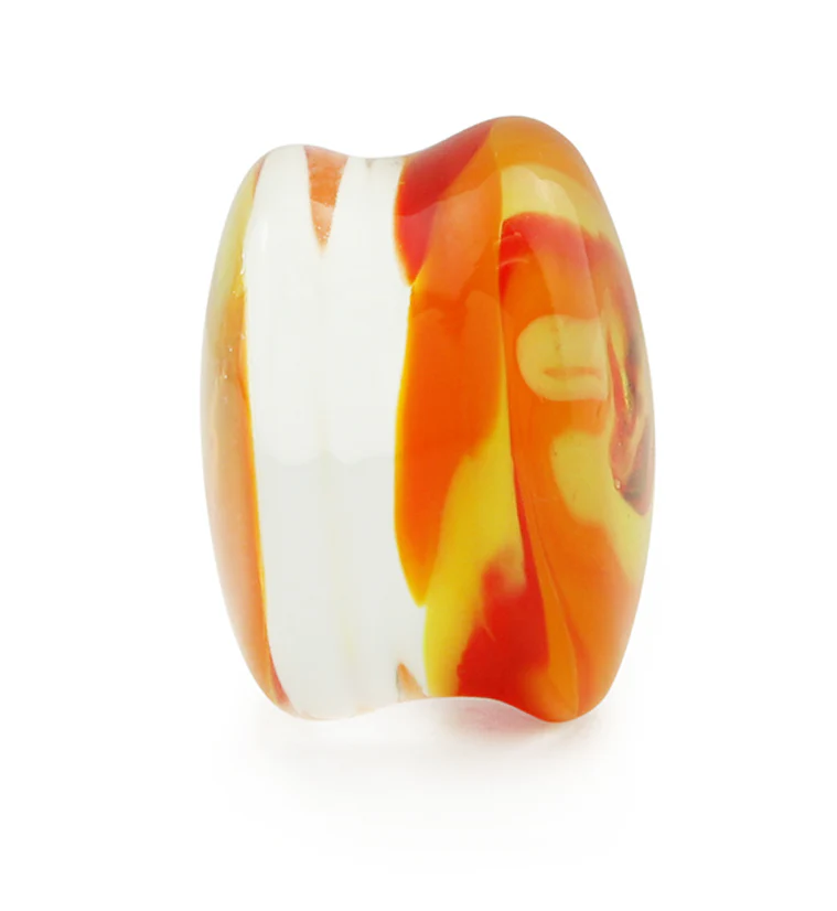 Cano Red & Yellow Glass Plugs - Mrs Treak