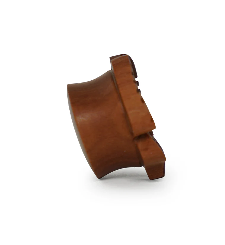 Carved Butterfly Saba Wood Plugs - Mrs Treak