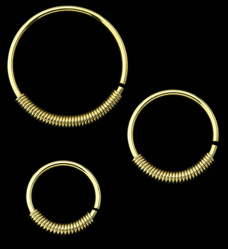 Coil Hoop Brass Ear Weights - Mrs Treak