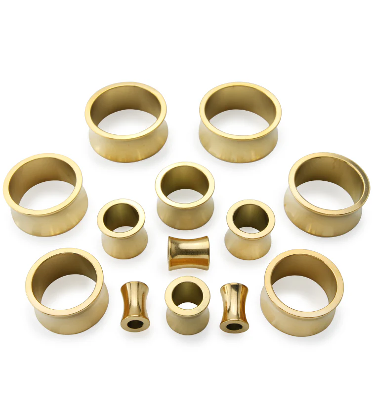Gold PVD Stainless Steel Saddle Tunnels - Mrs Treak