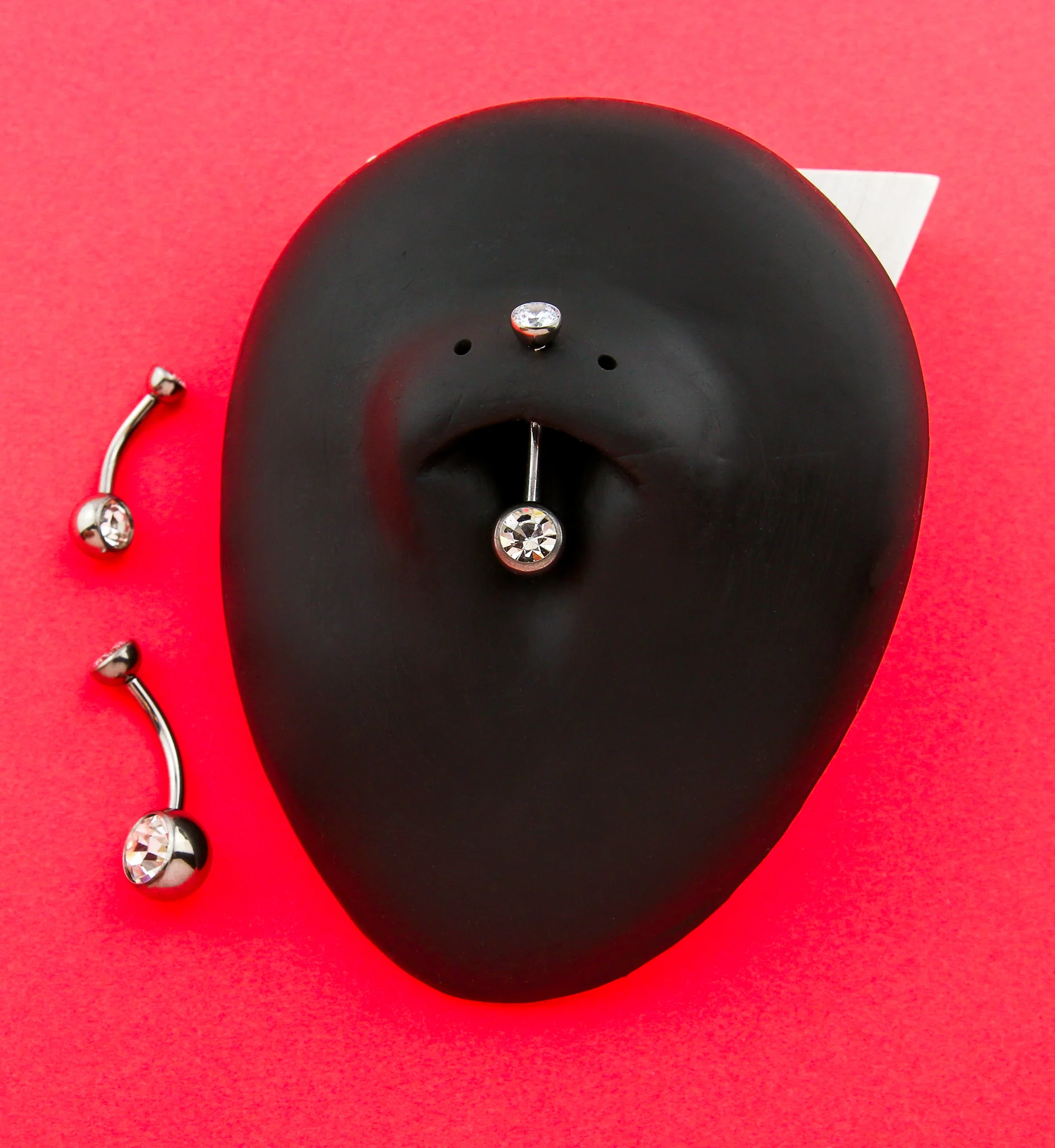 Bezel Clear CZ Titanium Threadless Belly Button Ring - Mrs Treak