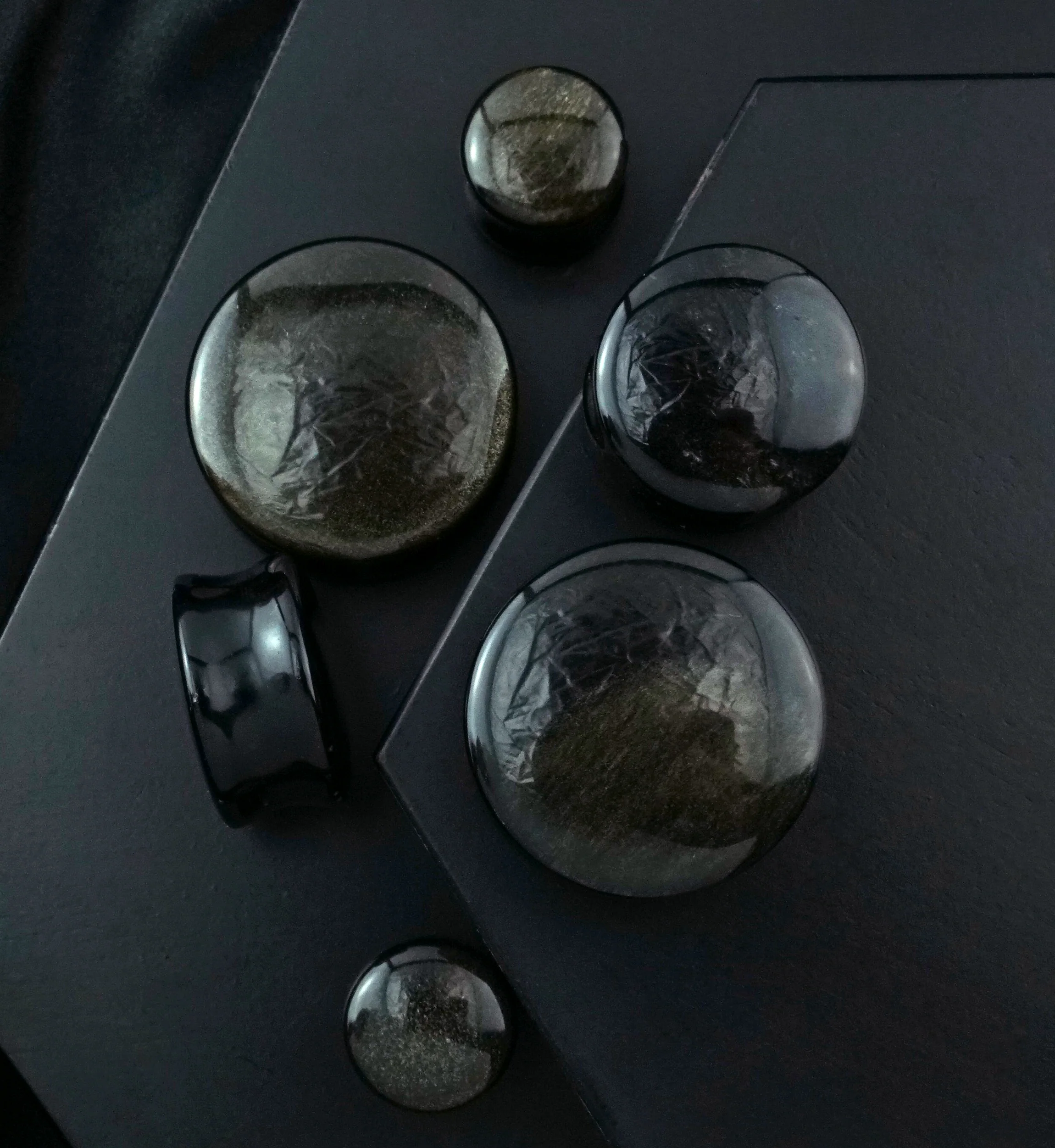 Golden Obsidian Stone Plugs - Mrs Treak