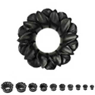 Wooden Lotus Flower Tunnel Plugs - Mrs Treak