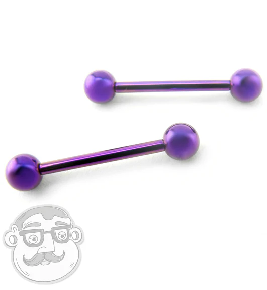 Purple Titanium Barbell - Mrs Treak