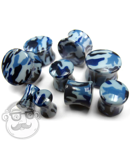 Blue Camouflage Plugs - Mrs Treak