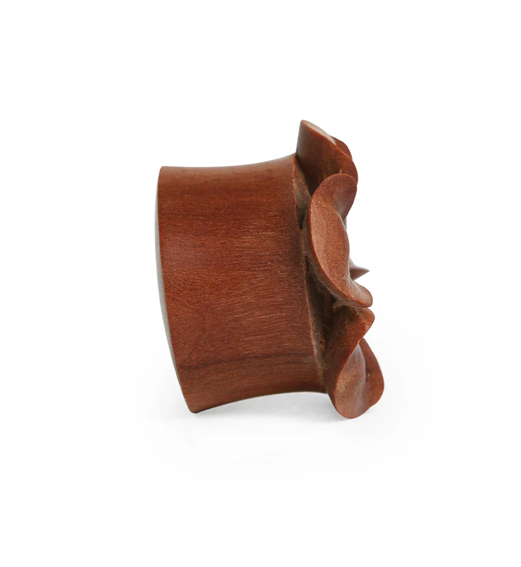 Hawaiian Flower Wood Plugs - Mrs Treak