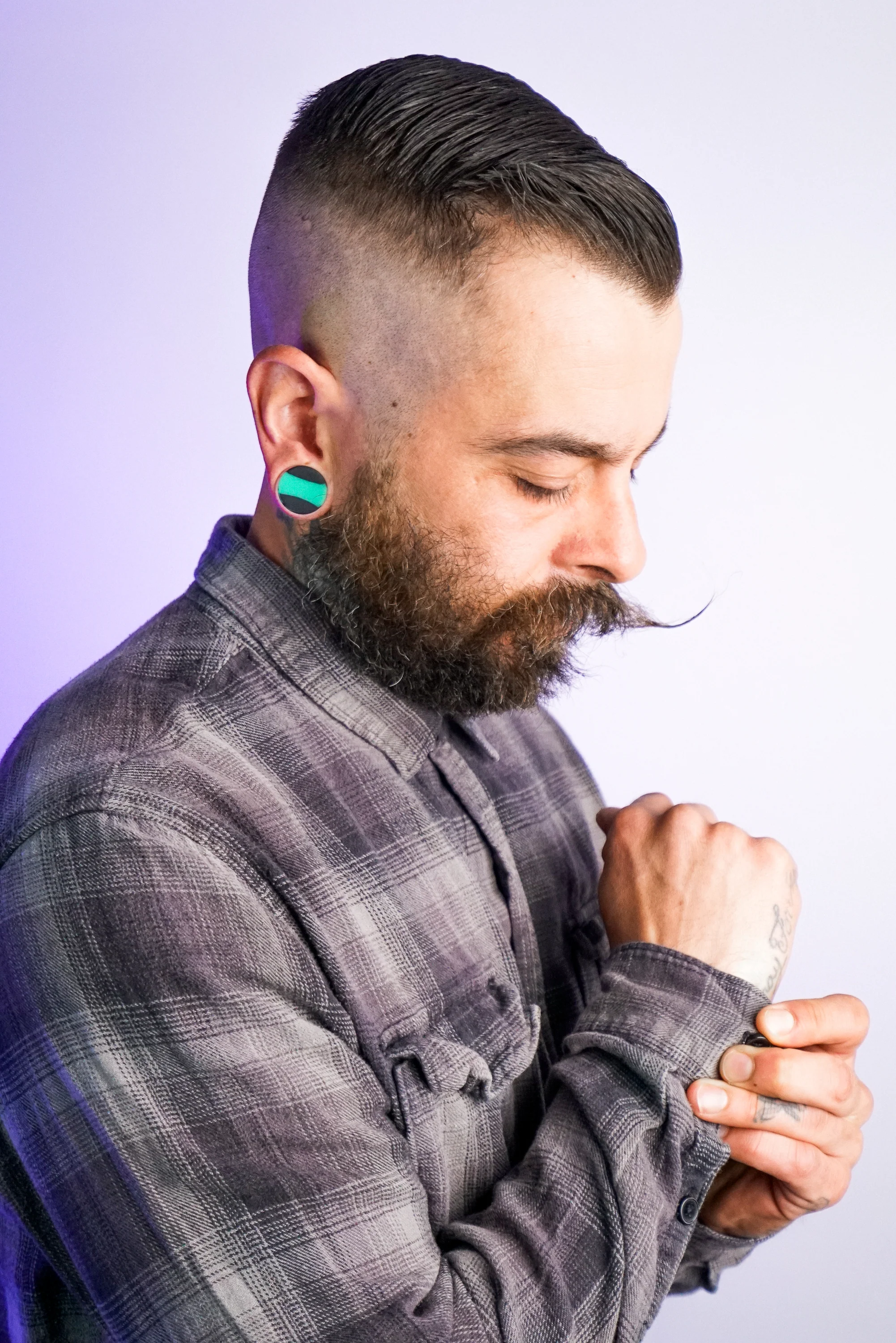 Emerald And Black Double Flare Silicone Plugs - Mrs Treak