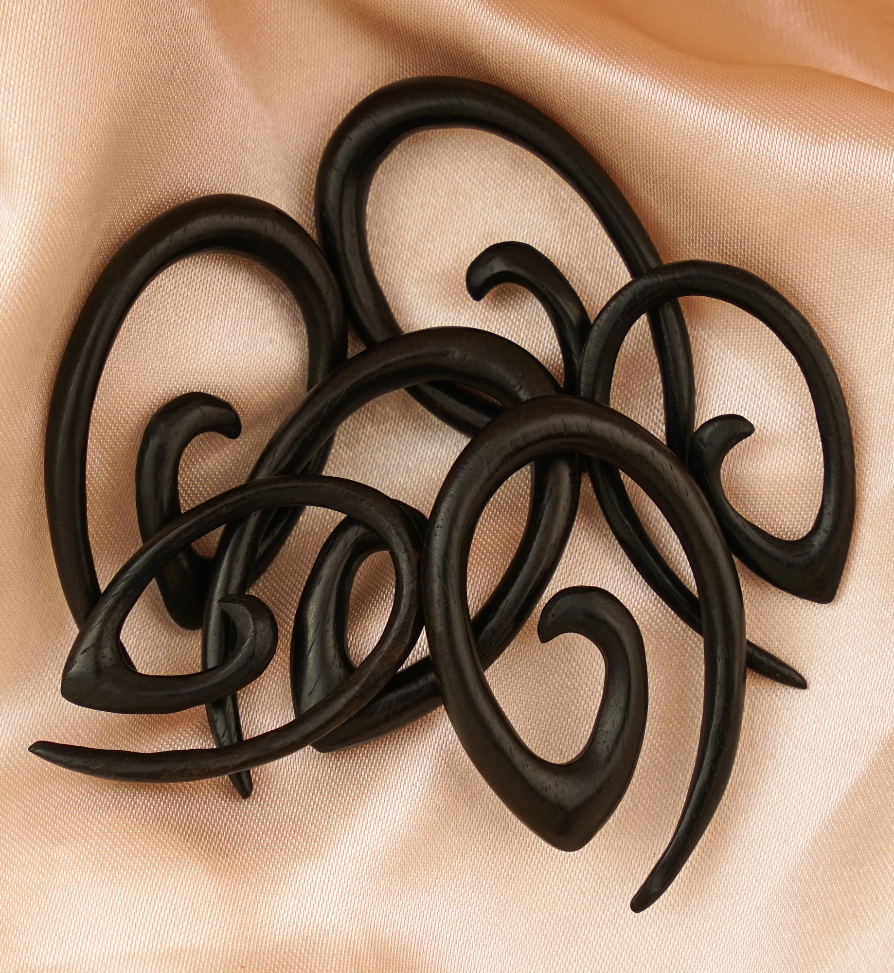 Areng Wood Oval Spirals - Mrs Treak