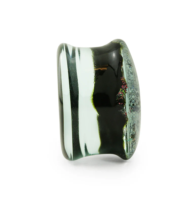 Arcadia Pink & Purple Dichroic Glass Plugs - Mrs Treak