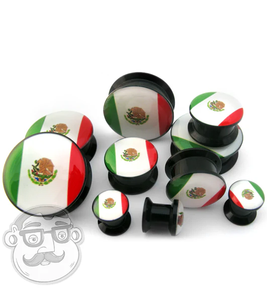 Mexican Flag Plugs - Mrs Treak