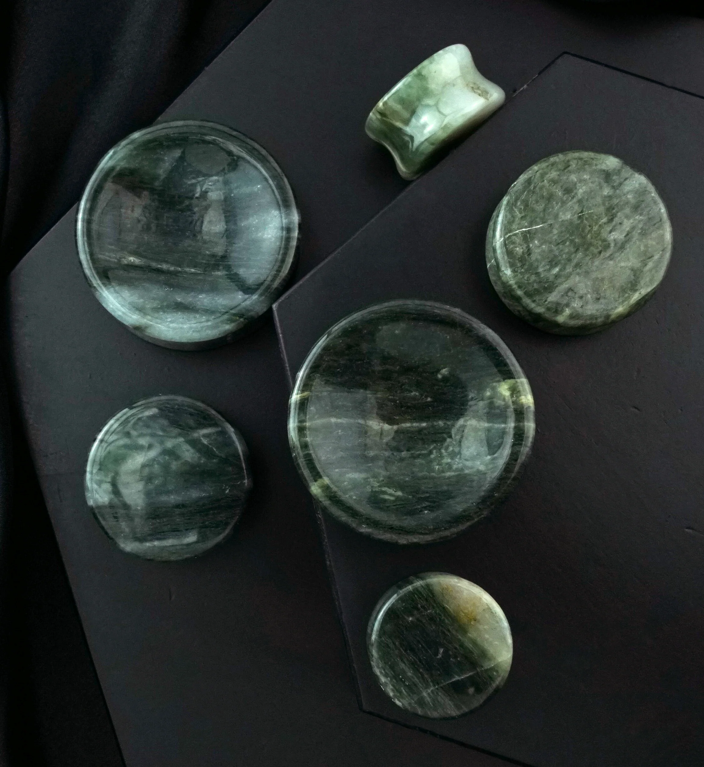 Green Jasper Stone Plugs - Mrs Treak