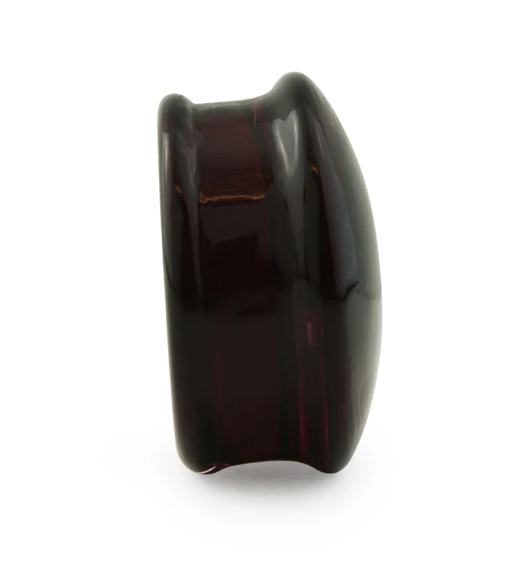 Convex Purple Glass Plugs - Double Flare - Mrs Treak