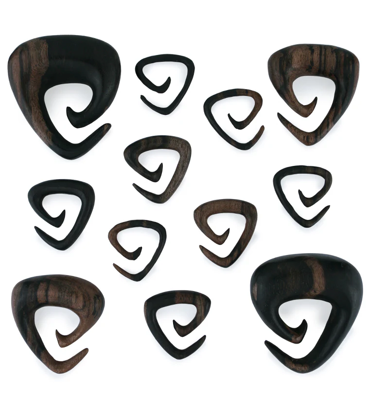 Tri Point Areng Wooden Spiral Hangers - Mrs Treak