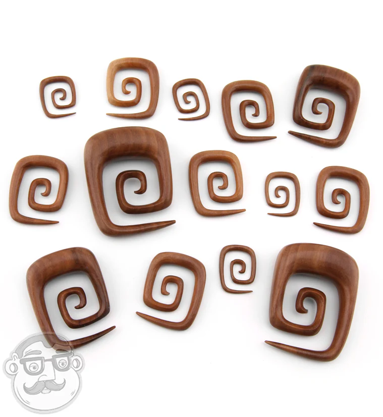 Saba Wood Square Spirals - Mrs Treak