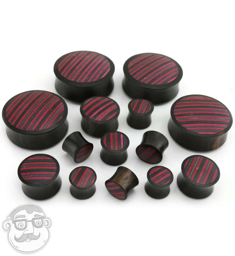 Black & Pink Wood Skateboard Plugs - Mrs Treak