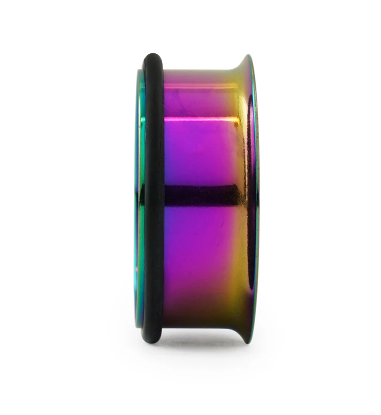 Stainless Steel Rainbow Ear Tunnels - Mrs Treak
