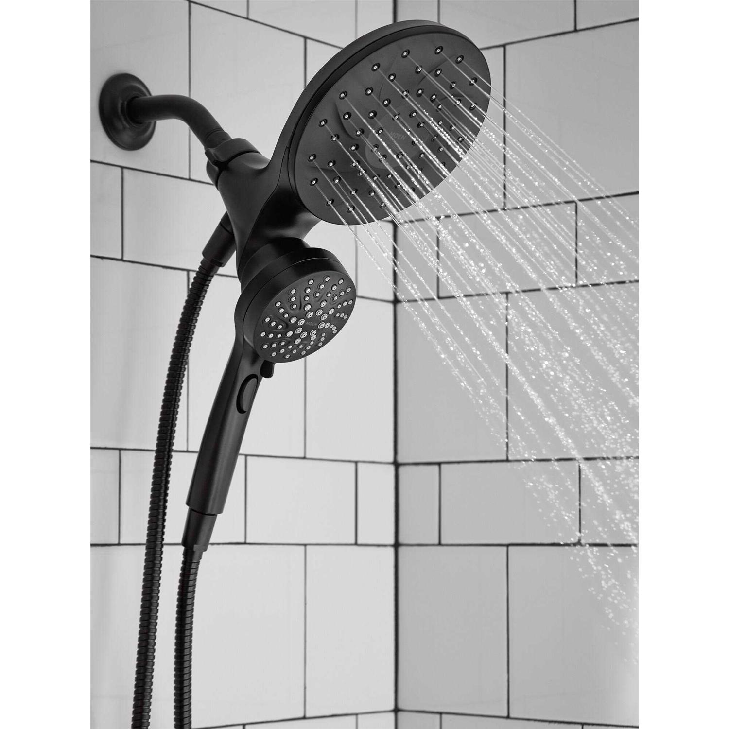 Moen Magnetix Engage Spot Resist Brushed Nickel Round Rain Shower Head Handheld Shower Head 2.5-GPM - MT - Mrs Treak