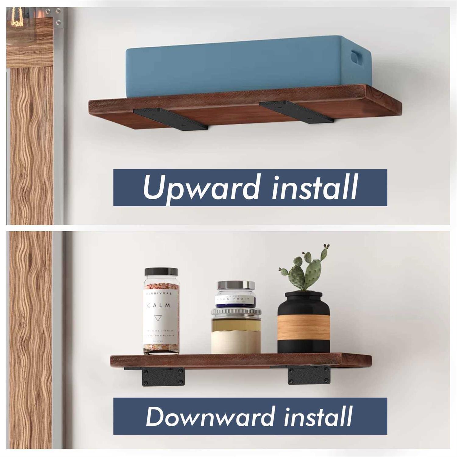 Starunder 6 Pack Floating Shelf Brackets Heavy Duty Industrial Shelf Bracket - MT - Mrs Treak