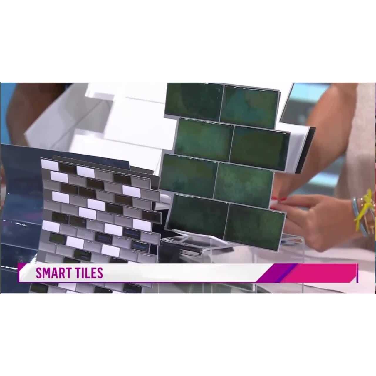 Smart Tiles Morocco Essaouira White 11.43 in. x 9 in. Vinyl Peel and Stick Tile - MT - Mrs Treak