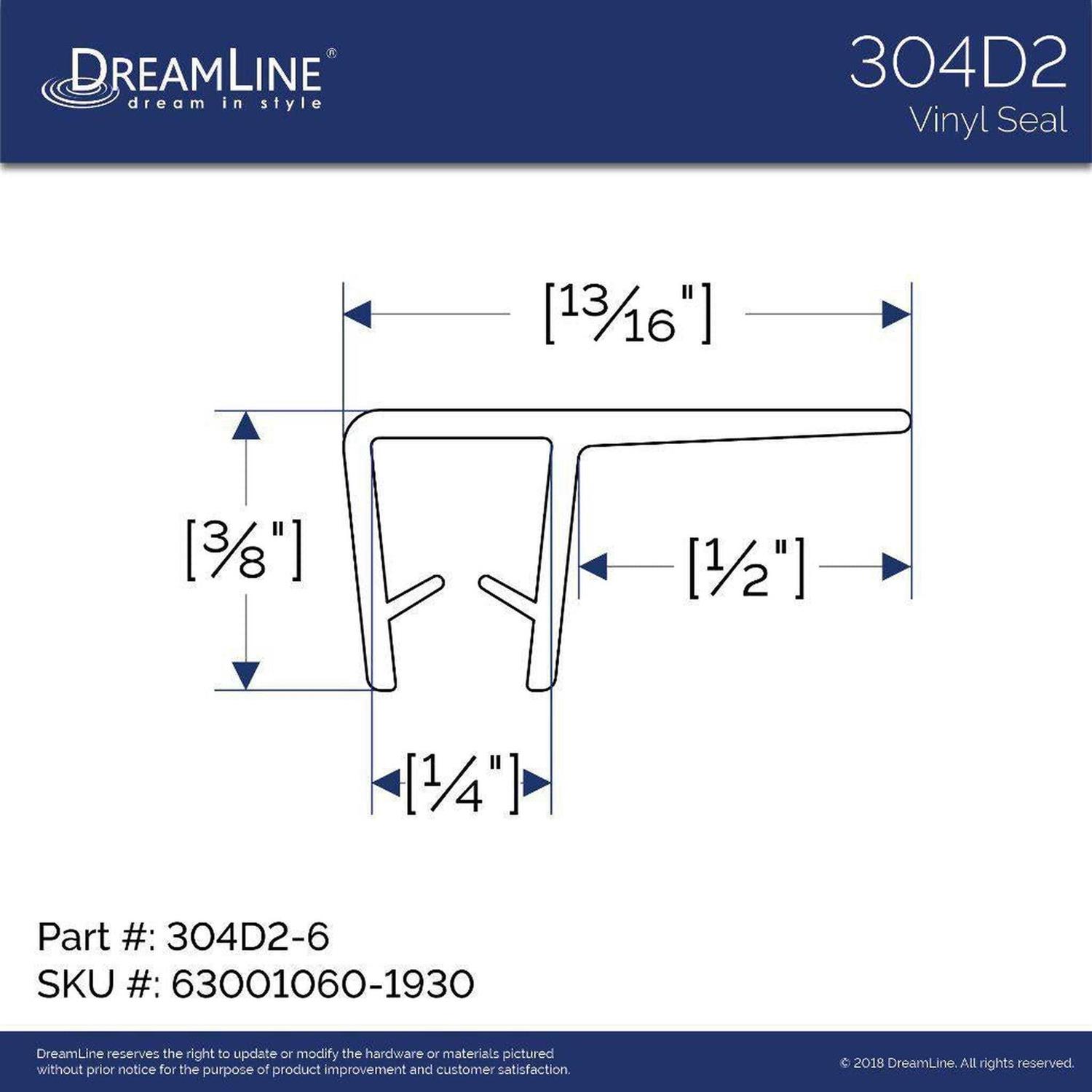 DreamLine Unidoor Plus 58-58 1/2 in. W x 72 in. H Frameless Hinged Shower Door with 36 in. Half Panel SHDR-24283036-04 - MT - Mrs Treak