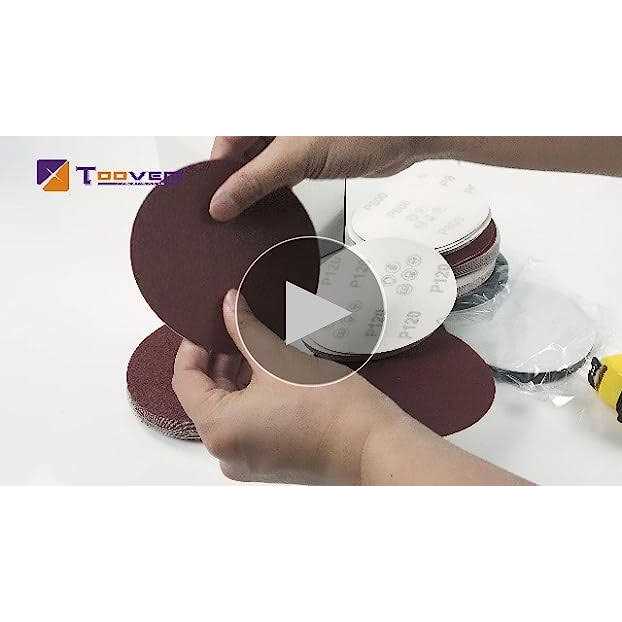 Toovem A Family Of Manufacturers Toovem Angle Grinder Sanding Disc, Hook and Loop Backing Pad with Sanding Discs and Foam Buffering - MT - Mrs Treak