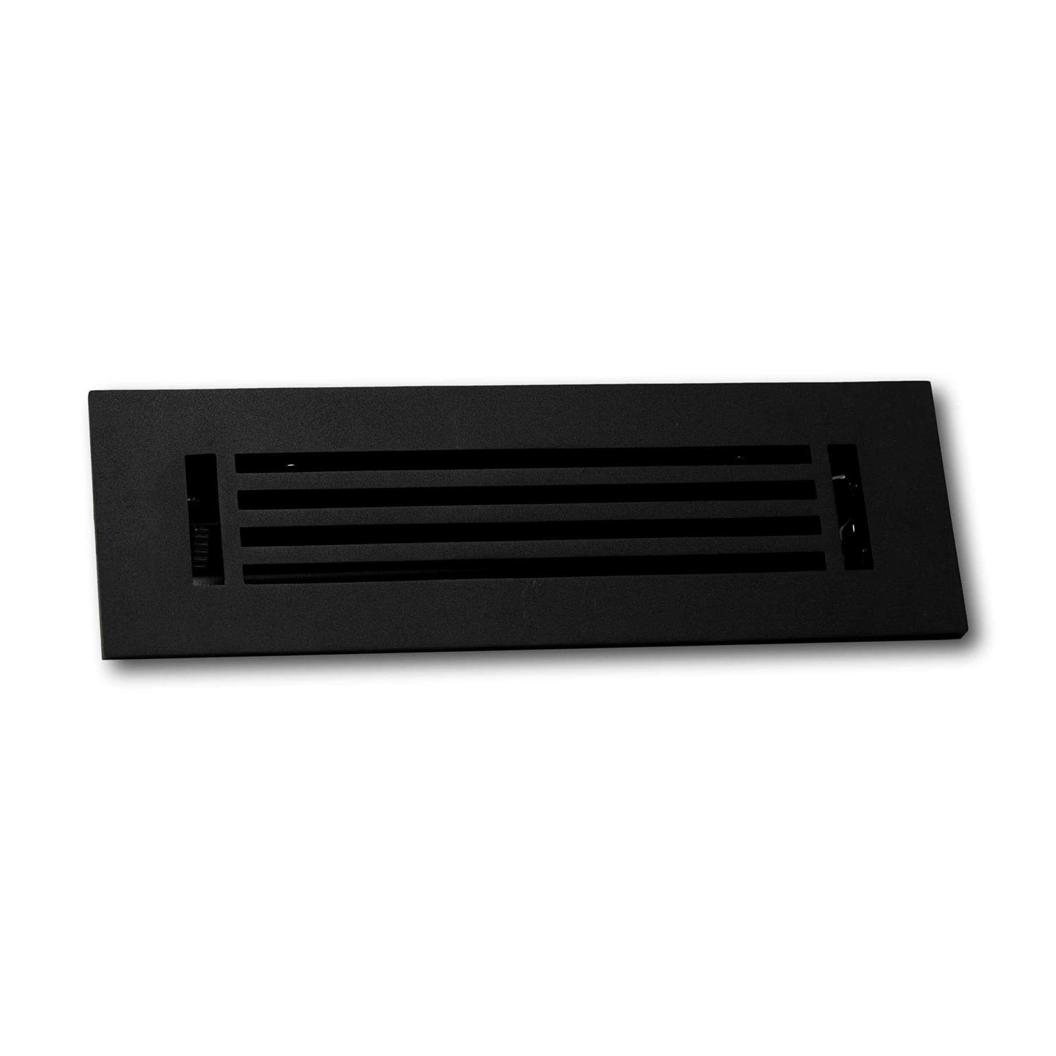 Madelyn Carter 2 x 10 Cast Aluminum Linear Bar Vent Cover – Black (Overall: 3.75 x 11.5) - MT - Mrs Treak